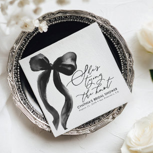Black Bow Sie bindet das Brautparty des Knotens Serviette