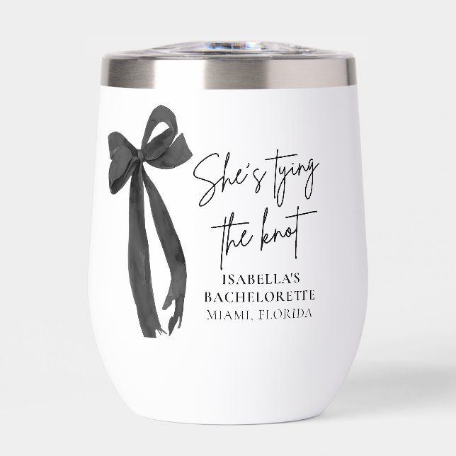 Black Bow Sie bindet den Knoten Bachelorette (Vorderseite)