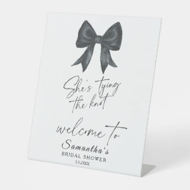 Black Bow Sie bindet den Knoten Bridal Willkommen Sockelschild