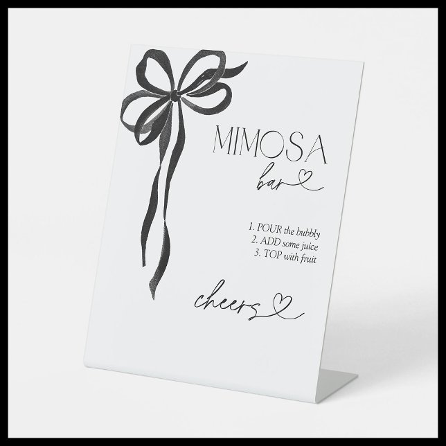 Black Bow Sie bindet den Knoten Mimosa Bar Sockelschild (Von Creator hochgeladen)