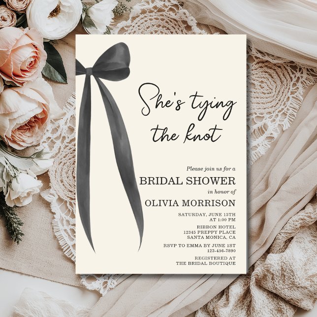 Black Bow - Sie heiratet: Brautparty Einladung (Von Creator hochgeladen)