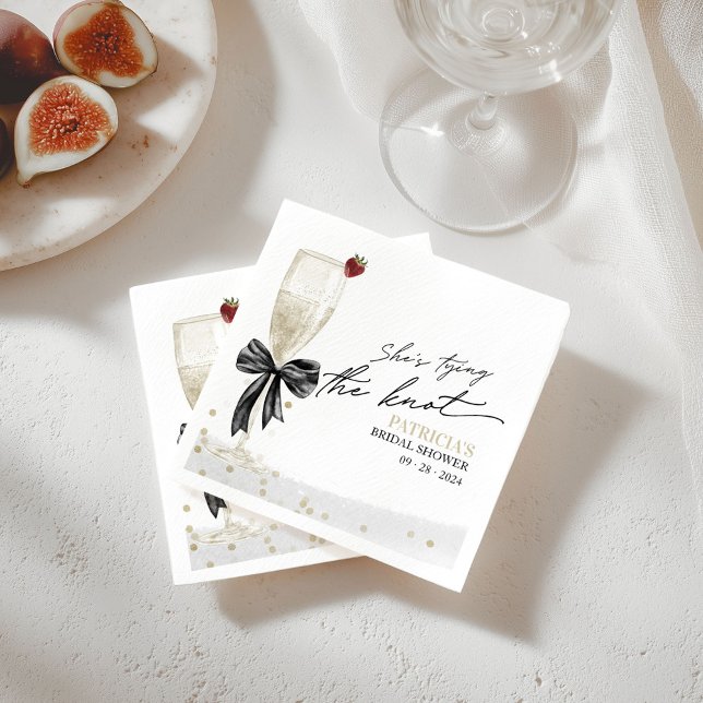 Black Bow - Sie heiratet Brautparty Serviette (Von Creator hochgeladen)