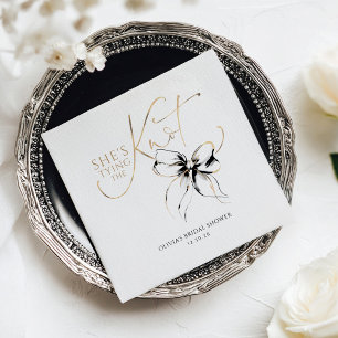 Black Bow - Sie heiratet: Brautparty Serviette