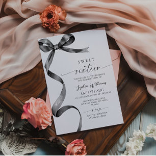 Black Bow Sweet 16 Geburtstag Einladung