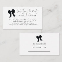 Black Bow Tying The Knot Display Shower