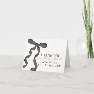 Black Bow Tying the Knoten Brautparty Danke