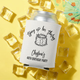 Black Bow Tying Up Her Thirties 40th Birthday Dosenkühler