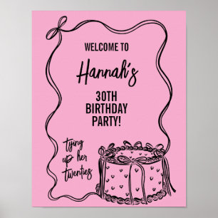 Black Bow verbindet ihre Zwanziger 30. Geburtstag Poster