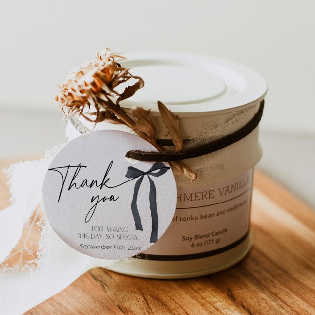 Black Bow Vielen Dank Brautparty Gothic Gefallen Geschenkanhänger (Von Creator hochgeladen)