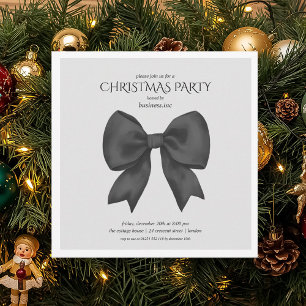 Black Bow Weihnachtsfeier Einladung