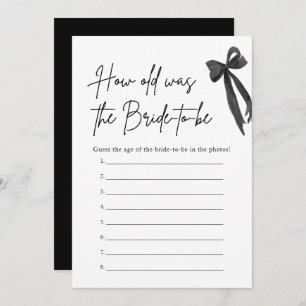 Black Bow wie alt war das Brautparty der Braut Einladung