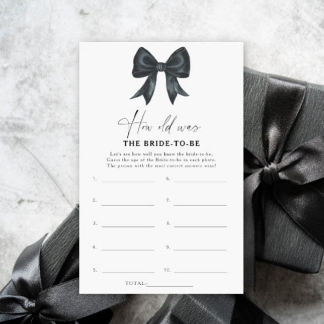 Black Bow Wie alt war die Braut, um Spiel zu werde (Von Creator hochgeladen)