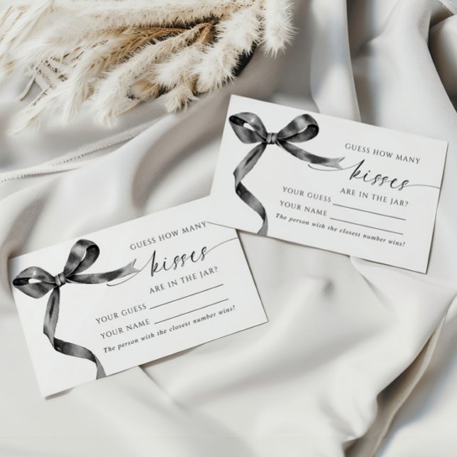 Black Bow Wie viele Kisses Showspielkarte Platzkarte (Von Creator hochgeladen)