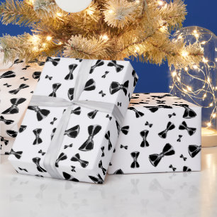 Black Bowtie Bachelor Party Geschenkpapier
