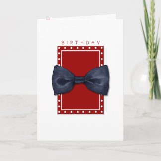Black Bowtie Birthday Card Karte