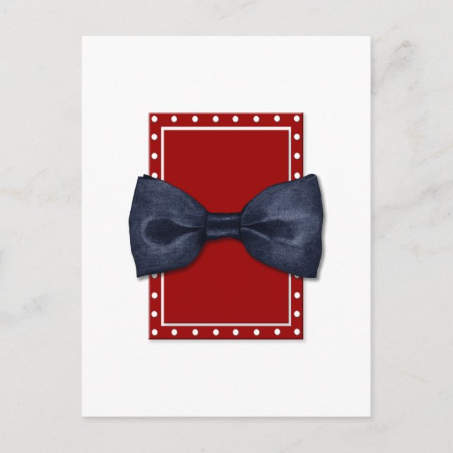 Black Bowtie Postkarte (Vorderseite)