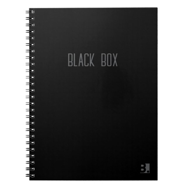Black Box - Typografie Notizbuch Notizblock (Vorderseite)