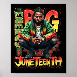 Black Boy Big Juneteenth Energy Pride Freedom Desi Poster