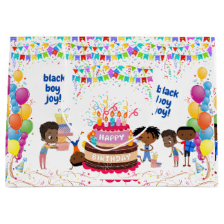 Black Boy Joy Birthday Große Geschenktüte
