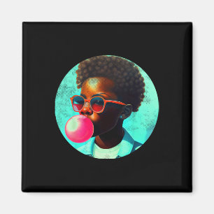 Black Boy Joy Bubble Gum Fun African Melanin Princ Magnet