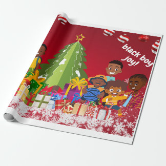 Black Boy Joy Weihnachten Geschenkpapier