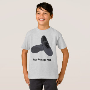 Black Boys Ballet Shoes Personalisierte Meldung T-Shirt