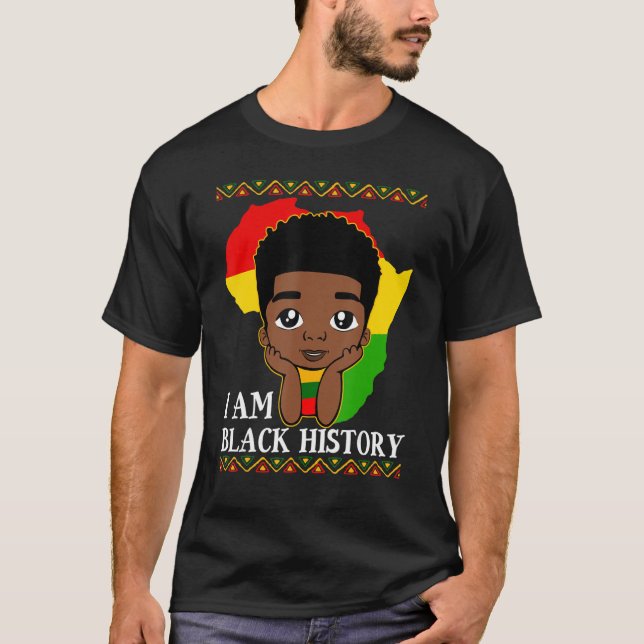 Black Boys Ich bin schwarze Geschichte stolz Monat T-Shirt (Vorderseite)