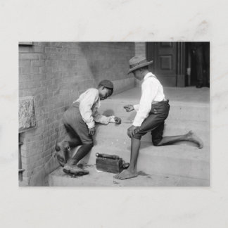 Black Boys Shooting Craps 1901 Postkarte