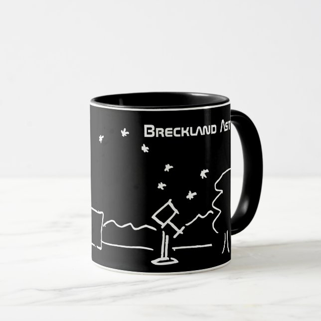 Black Breckland Astro Tasse (mit Text) (VorderseiteRechts)