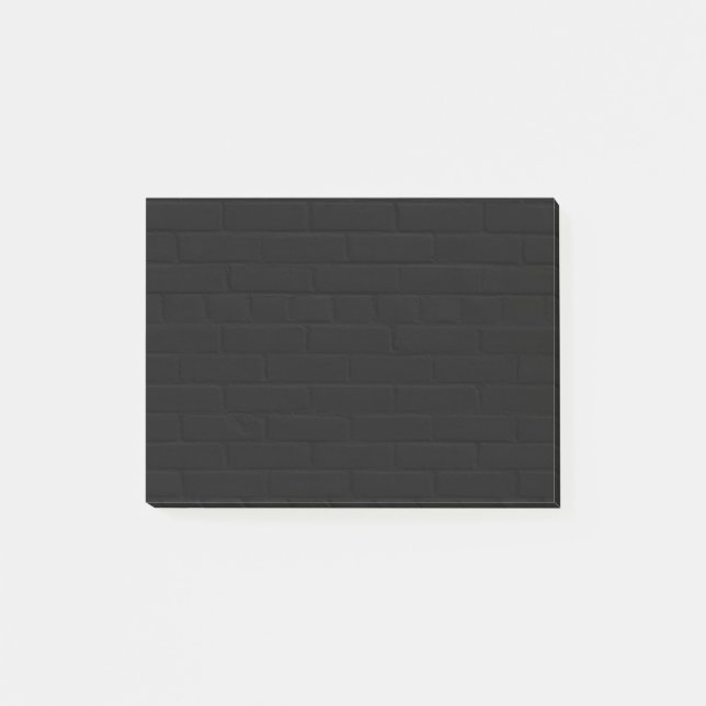 Black Brick Wall Post-it Klebezettel (Vorderseite)