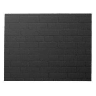 Black Brick Wall Print Notizblock