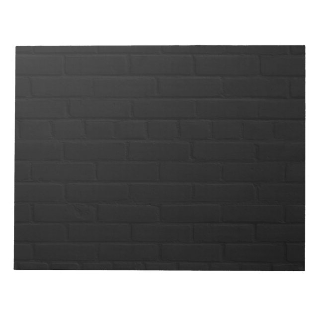 Black Brick Wall Print Notizblock (Vorderseite)
