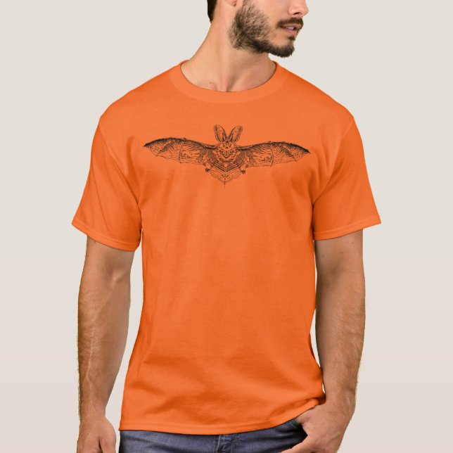 Black Brown Bat nach Haeckel T-Shirt (Vorderseite)