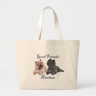 Black & Brown Cairn Terrier Jumbo Stoffbeutel