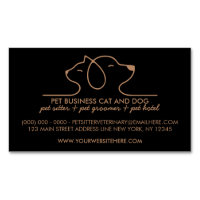 Black Brown Dog Cat Einfache Logokombination Tierf