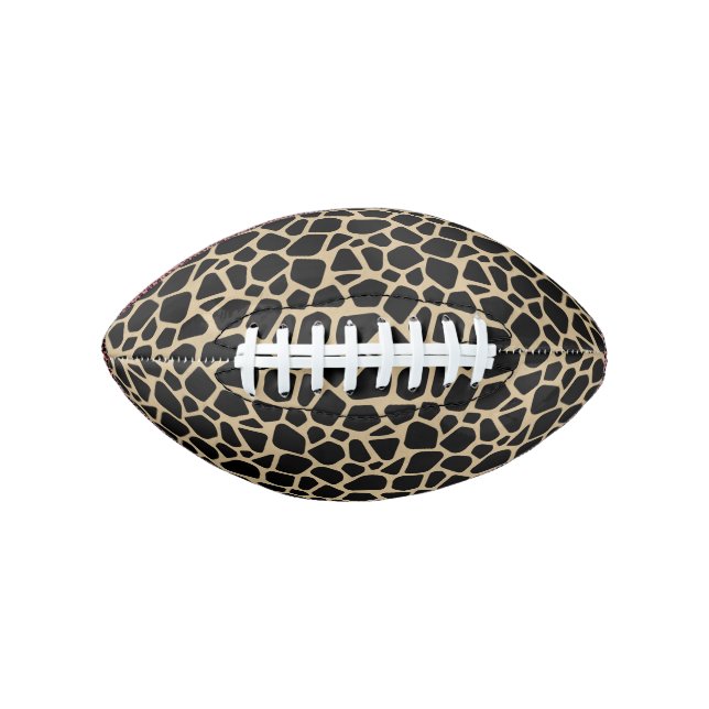 Black Brown Giraffe Print Football (Vorderseite)