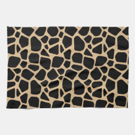 Black Brown Giraffe Print Geschirrtuch