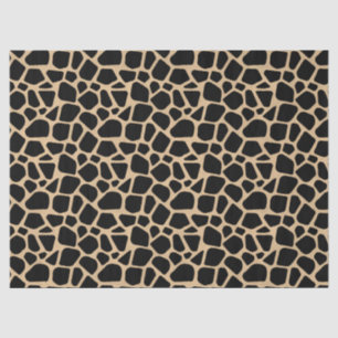 Black Brown Giraffe Print Seidenpapier