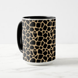 Black Brown Giraffe Print Tasse