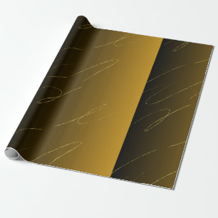 Black&Brown Golden Gradient Geschenkpapier
