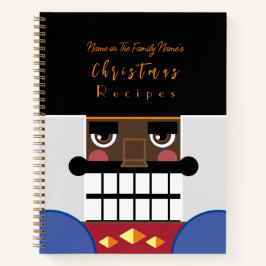 Black Brown Nutcracker Weihnachtsrezepte Kochbuch Notizbuch