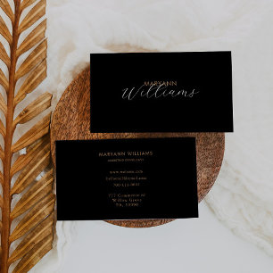 Black Brown Retro Marketing Consultant Visitenkarte