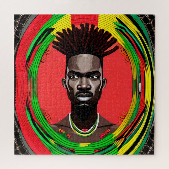 Black Bruh Melanin Vater Juneteenth King African S Puzzle (Horizontal)