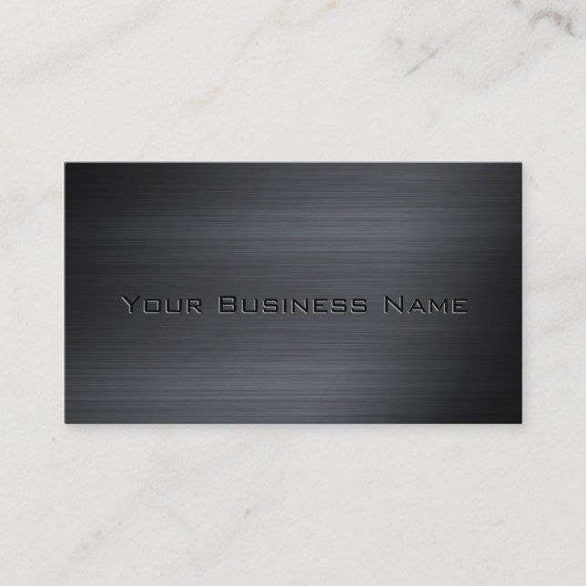 Black Brushed Metallic Corporate Visitenkarte (Vorderseite)