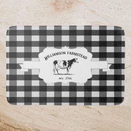 Black Buffalo Kariert Farm Kuh Bath Mat Badematte