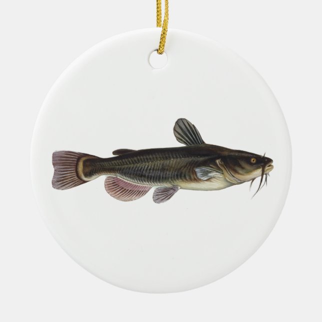 Black Bullhead Catfish - Süßwasserfischerei Keramik Ornament (Vorne)