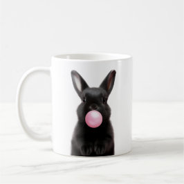 Black Bunny Blown Pink Blubble Gum Niedlich Kaffeetasse