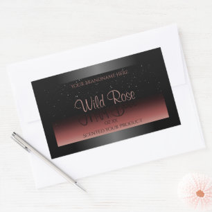 Black Burgundy Ombre Produktmarken Soft Glitzer Rechteckiger Aufkleber