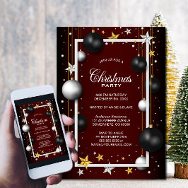 Black Burgundy Weihnachtsschmuck Weihnachtsfest Pa Einladung