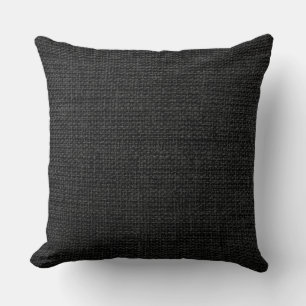 Black Burlap Linen Rustic Jute Kissen